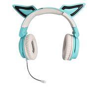 Eminchu RGB Cat Ear Headset Wireless Noise Reduction for Gamers with Bluetooth 5.3 and App Control Foldable Design