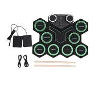 Eminchu Roll Up Drum Set, Electronic Drum Pad with Demo Song Rhythm Control, Colorful LED Lights, Built in Dual Speakers, for Beginners Professional Drummers