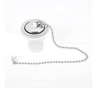 Eminchu RV Sink Drain Connector, ABS Stainless Steel Leakproof Drain, Sealing Water Cap with Anti Loss Chain, Ideal for RVs, Boats & Yachts 1.1in Diameter Pipes