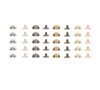 Eminchu Screw Dome Stud Rivets, 20 Sets Punk Decor Rivets, Round Head for Clothing Shoes Bags Pet Collars with 4 Colors Gold Silver Gunmetal Bronze