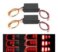 Eminchu Sequential Dynamic Tail Light Control Module for Universal Cars, Converts Standard Flashing Action to Continuous Illumination, 3-Step Control, for Front & Rear Turn Signals (DC12V)
