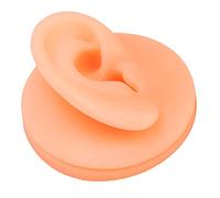 Eminchu Silicone Ear Model, Soft and Lifelike Design for Ear Piercing Practice for Students, Flesh-Colored, Reusable, 1 Unit (Right)
