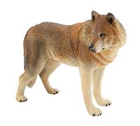 Eminchu Simulation Wildlife Animal Model Lifelike Figurine for Kids or Collectors, Eco-Friendly Material, Great Gift Toy Collection for Animal Lovers (M-771 Big Brown Male Wolf)