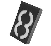 Eminchu Solar Power LED Number Sign Light Energy-saving Rainproof Door Address Lights Plate for Shop Gates, Corridor Gates, Room Doors, Wall, Villa ABS + PC White 7.1x3.9x1.6in (Number 8)