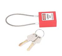 Eminchu Stainless Steel Cable Lock Sturdy Lockout Tagout Lock for High Safety Lockout Padlock with 2 Keys for Equipment Locking and Energy Isolation