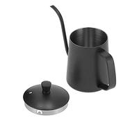 Eminchu Stainless Steel Gooseneck Kettle, Pour Over Coffee Kettle, Tea Pot with Long Spout Precise Water Control for Home Kitchen Office, 350ml (Black)