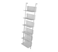 Eminchu Standing Bookshelf, 6 Tier Metal Floor Magazine Rack, Stylish Minimalist Newspaper Holder with Durable Construction, Ideal for Living Room, Office, Study