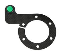 Eminchu Steering Wheel Horn Button Carbon Fiber Comfortable Touch Sensitive Replacement for MOMO Racing Steering Wheel 6 Hole Design (Green)
