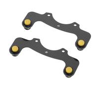 Eminchu Steering Wheel Horn Button Kit, Carbon Fiber Enhanced Replacement Fit for Nardi 6 Bolts Steering Wheel, Improved User Experience for Racing Cars, 2 Pcs (Yellow Button)