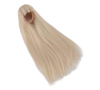Eminchu Synthetic Doll Long Wig with Bangs High Temperature Resistant and Soft Texture for 1/4 Dolls 18.5-21cm (Milky Gold)