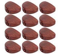 Eminchu Tuner Machine Head Buttons 12 Set Plastic Metal Durable Knobs for Electric Guitars Folk Classical Guitars (Coffee)