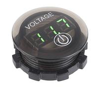 Eminchu Universal LED Voltmeter, Compact Digital Voltage Meter with Touch Switch for Cars, Motorcycles, Boats, Black, 1 Unit (Green)