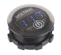 Eminchu Universal LED Voltmeter, Compact Digital Voltage Meter with Touch Switch for Cars, Motorcycles, Boats, Black, 1 Unit (Blue)