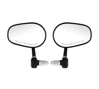Eminchu Universal Motorcycle Rearview Mirrors Set 2Pcs with Folding Spherical Design for Safe Riding CNC Aluminium Alloy 7/8in Black