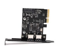 Eminchu USB3.2 Expansion Card High-Speed TYPE-C and TYPE-A for Desktop Gaming PCs Black 10Gbps