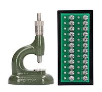 Eminchu Watch Repair Tool Come with 48PCS Exquisite Jewelry Hole Dies Watch Press Set Comfortable Ergonomic Non Slip Handle Design Case Closer with Aluminum Alloy for Repair