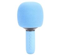 Eminchu Wireless Bluetooth Karaoke Microphone, RGB Ambient Lighting Mic, Noise Canceling Microphones with 3.5mm AUX Jack & Vocal Suppression, Ideal for Singing Practice, Duet & Party Gift (Blue)