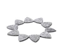 Eminchu Wool Felt Guitar Picks Soft 3mm Thickness for Guitar Ukulele 10Pcs Pack Black Grey White for Musicians (Gray)