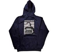 Eminem Arrest Logo Hoodie New Official Unisex Navy Blue Pullover