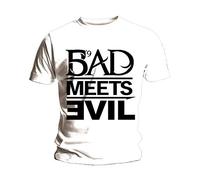 Eminem Bad Meets Evil Official Tee T-Shirt Mens Unisex (X-Large) White