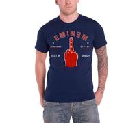 Eminem - Detriot Finger Men's T-Shirt Navy Blue Large