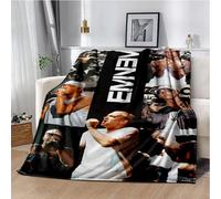 Eminem hip-hop singer Throws Blanket for Couch Sofa Travel Home Hiking Picni Bed Beding Super Soft Flannel Blanket birthday gift 150X220CM 1