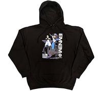Eminem Hoodie Detroit Logo Marshal Mathers Official Unisex Black Pullover M