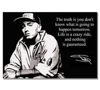 Eminem Inspirational with Copy of Autograph #1 A3 Unframed American Rapper Music Stars Poster Crazy Life Quote Photo Picture