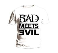 Eminem Men's Bad Meets Evil T-Shirt in White | Size: Medium Eminem White M