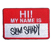 Eminem Patch Slim Shady Name Badge new Official Red 8x5cm | Size: 8x5 cm Eminem Red 8x5 cm