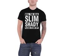 Eminem T Shirt The Real Slim Shady Please Stand Up Official Mens Black L