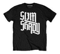 Unknown Men's Slim Shady Slant T Shirt, Black, XXL UK