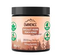 Eminence 3500mg Pure Himalayan Shilajit Gummies | 100% Vegan | High Strength Organic Fulvic Acid Supplement | Natural Energy Booster | Women & Men | Made in UK - Peach Rings