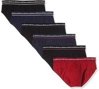 Eminence Business X6 8a60 Men's Briefs (Pack of 6), Black/Navy/Red/Navy, S