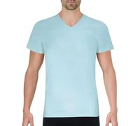 Eminence Men's Pure Cotton Short Sleeve V-Neck T-Shirt Undershirt, Blue, M