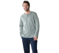 Eminence Men's Interlock Pajama Set, Navy and White Top/Burgundy Bottom, S