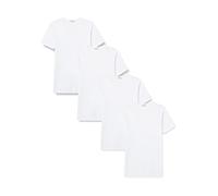 Eminence Men's Promo Classiques Vest, White (Blanc/Blanc/Blanc/Blanc 0001), Large (Manufacturer size: 4),(Pack of 4)