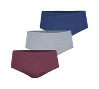 Eminence - Pack of 3 Men's High Waist Briefs - Optimal Comfort, Premium Cotton, Elastic Belt, Stylish Patterns - Oeko-TEX Standard 100 Label, Bordeaux/Sky/Navy, XL