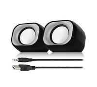 Eminent EM3513 PC Speaker for PC and Laptop, 2.0 Stereo Set PC Boxes, USB Power Supply, Compact and Space Saving for Office