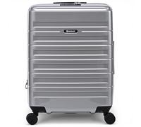 Eminent Voyager Cabin Suitcase 55x40x20, Expandable, Hard Shell, 4 Spinner Wheels, Lightweight, Carry On, TSA Lock, 2.7 kg, 39L, Carry On Hand Luggage Cabin Bag Trolley Travel Trip Silver