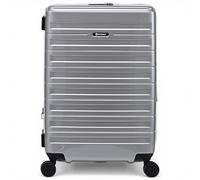 Eminent Voyager Medium Suitcase 24 Inch, Hard Shell 4 Wheel Luggage | Medium hard shell suitcase, expandable 67x44x26 to 30, lightweight, 3.4 kg, 71L, 4 wheel spinner, TSA lock, Silver