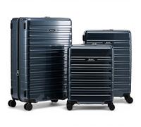 Eminent Voyager Suitcase Set 3 Piece, Expandable, Hard Shell, 4 Spinner Wheels, Lightweight, TSA Lock, Cabin Medium Large, Travel Luggage Sets Trolley Holiday Trip Bag Grey