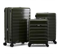 Eminent Voyager Suitcase Set 3 Piece, Expandable, Hard Shell, 4 Spinner Wheels, Lightweight, TSA Lock, Cabin Medium Large, Travel Luggage Sets Trolley Holiday Trip Bag Green