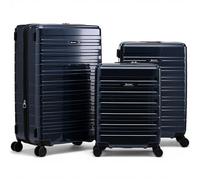 Eminent Voyager Suitcase Set 3 Piece, Expandable, Hard Shell, 4 Spinner Wheels, Lightweight, TSA Lock, Cabin Medium Large, Travel Luggage Sets Trolley Holiday Trip Bag Black