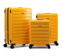 Eminent Voyager Suitcase Set 3 Piece, Expandable, Hard Shell, 4 Spinner Wheels, Lightweight, TSA Lock, Cabin Medium Large, Travel Luggage Sets Trolley Holiday Trip Bag Yellow