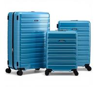 Eminent Voyager Suitcase Set 3 Piece, Expandable, Hard Shell, 4 Spinner Wheels, Lightweight, TSA Lock, Cabin Medium Large, Travel Luggage Sets Trolley Holiday Trip Bag Turquoise