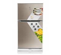 Emirate 86L Double Door Refrigerator with 24L Freezer & 62L Refrigerator, Lockable Compact Fridge, Silver Finish, Energy Efficient Mini Fridge for Home, Office, Bedroom and Apartment