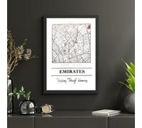 Emirates Foil Map Print, Arsenal Map, Arsenal Prints, Football Foil Print, Arsenal Gifts, Football Gifts, Football Fan, Football Memorabilia