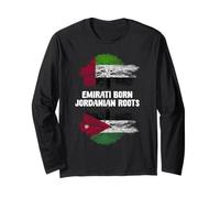 Emirati Born Jordanian Roots UAE Jordan Heritage Long Sleeve T-Shirt