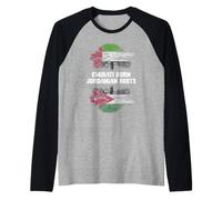 Emirati Born Jordanian Roots UAE Jordan Heritage Raglan Baseball Tee